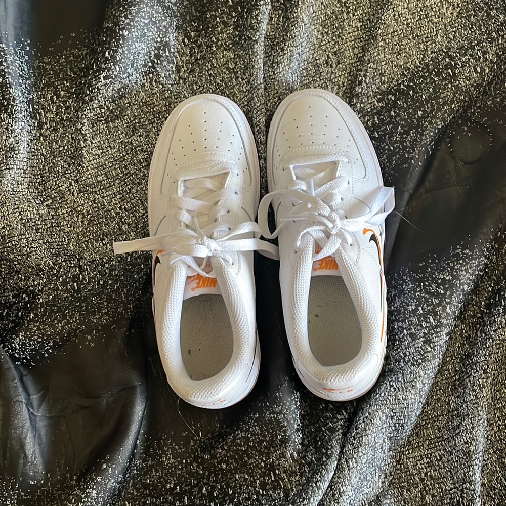 Nike Air Force With Orange swoosh